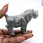 Statuina di cane scolpita in steatite boliviana