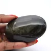 Grande ciottolo di ossidiana dorata del Messico, pietra da 115 g - 0