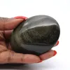 Ciottolo in ossidiana dorata del Messico, pezzo levigato da 100 g - 0