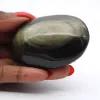 Ciottolo levigato di ossidiana dorata messicana, formato da 80 g - 0